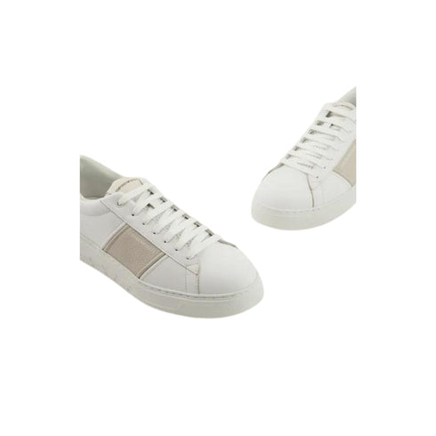 Emporio Armani Sneakers Sneakers Uomo con dettaglio logato in contrasto Bianco beige P24-EMPORIO ARMANIX4X570XN840-T850-40 - Francavilla Moda
